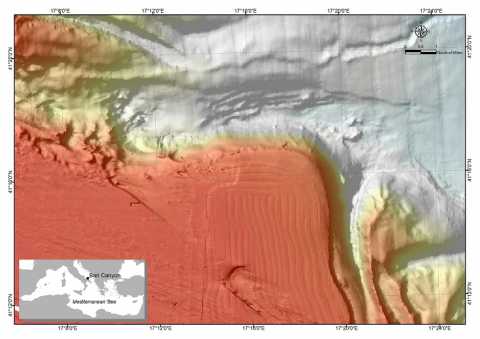 Una voragine sottomarina profonda mille metri:  il ''Canyon di Bari''